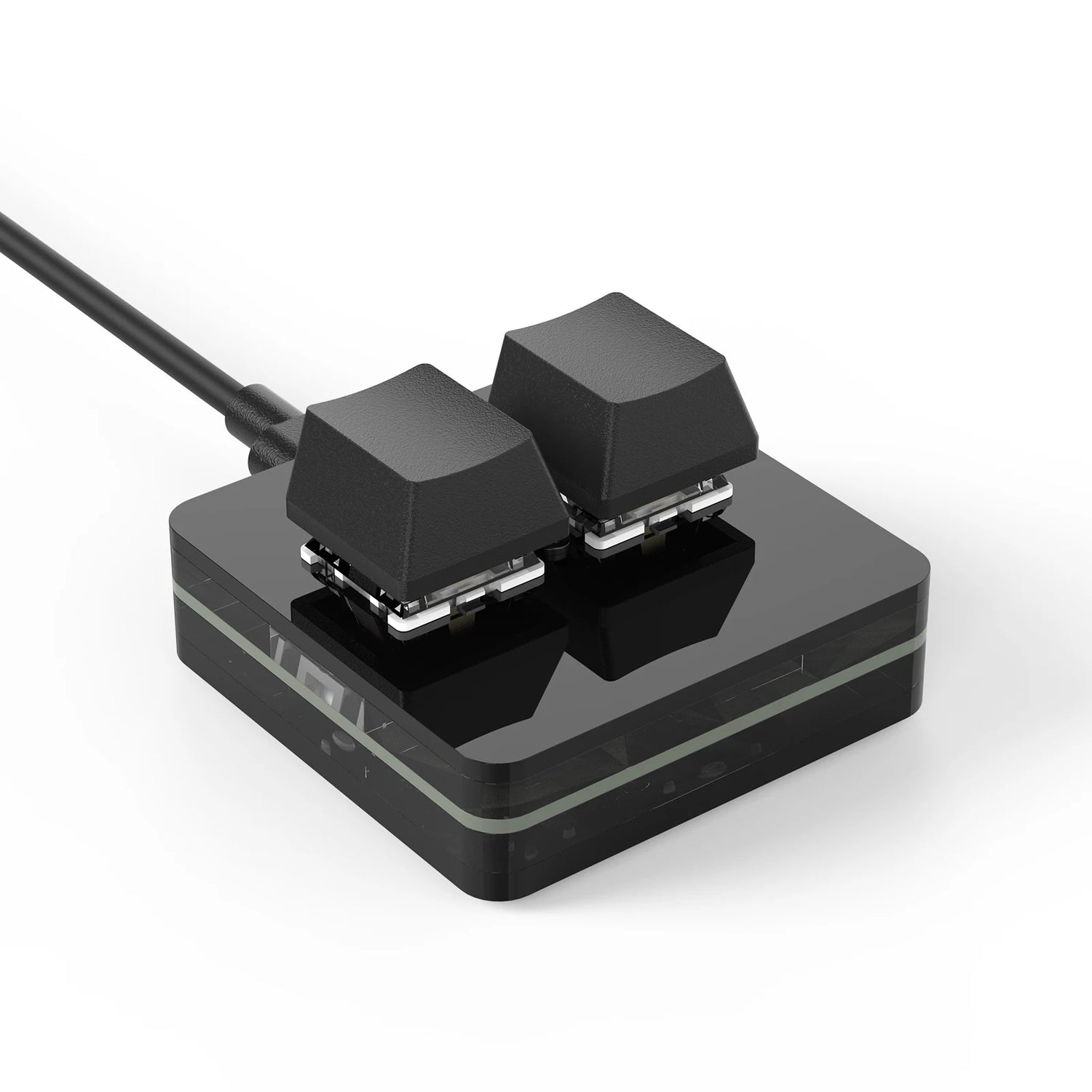 Programmable 2 &amp; 3-Key RGB Macropad with Rotary Knob – Hot-Swap Red Switch