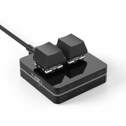 Programmable 2 &amp; 3-Key RGB Macropad with Rotary Knob – Hot-Swap Red Switch