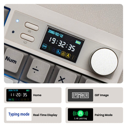 EPOMAKER QK108 100% Full-Sized Layout Wired/Bluetooth/2.4Ghz Wireless Mechanical Keyboard