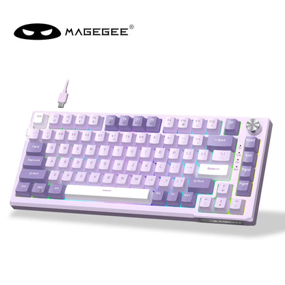 MageGee SKY81 75% Gasket Mounted Keyboard with Knob (Wired Only &amp; Tri-Mode Options)