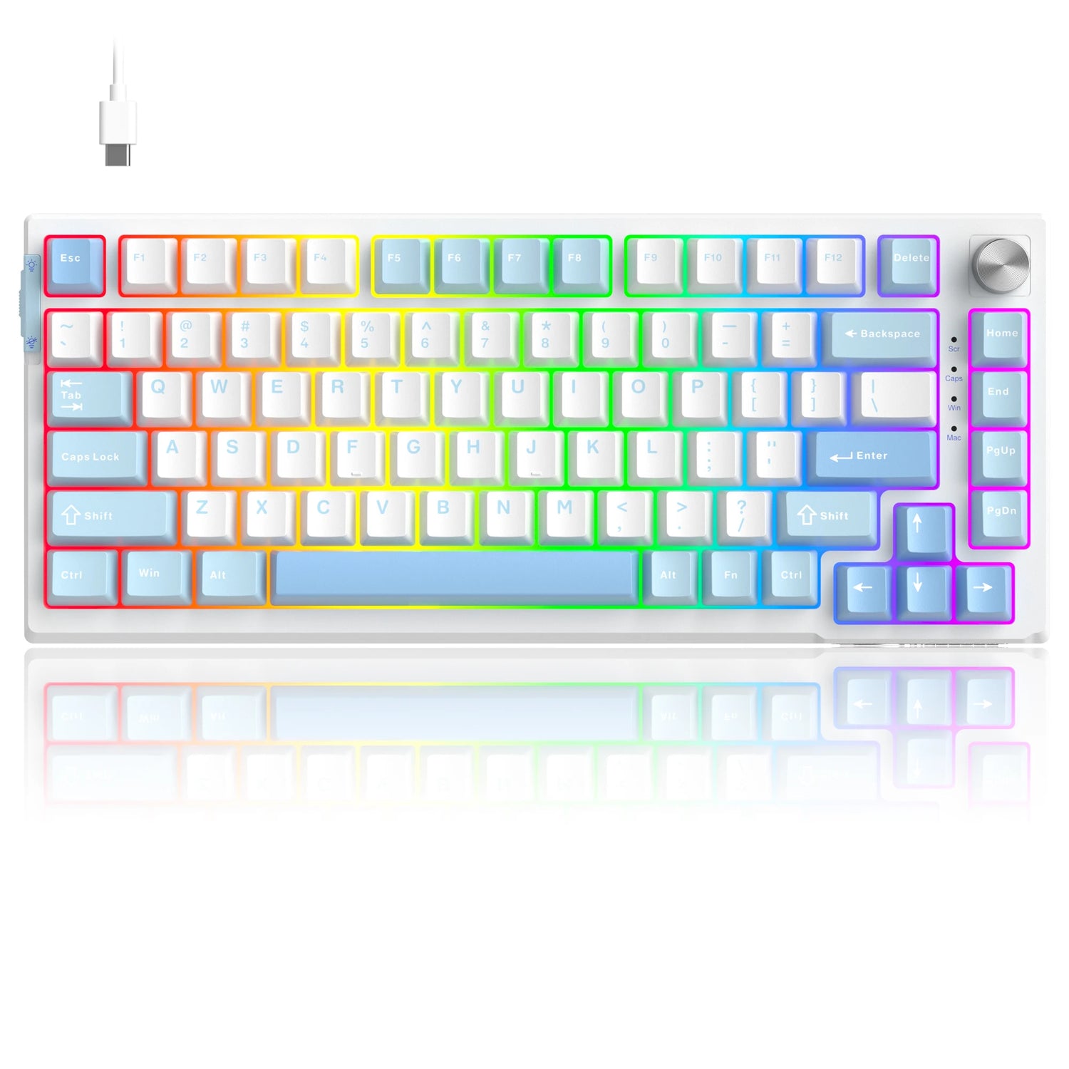 MageGee SKY81 75% Gasket Mounted Keyboard with Knob (Wired Only &amp; Tri-Mode Options)