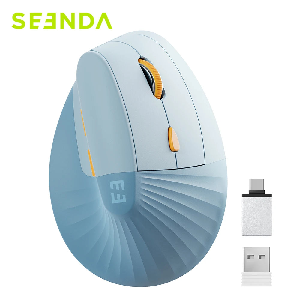 SEENDA Vertical Wireless Ergonomic Type C Rechargeable USB Mouse