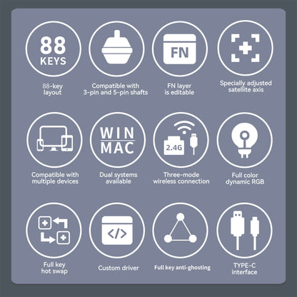 ZORNHER ZH870 Wireless 80% Custom Hot-Swap Keyboard