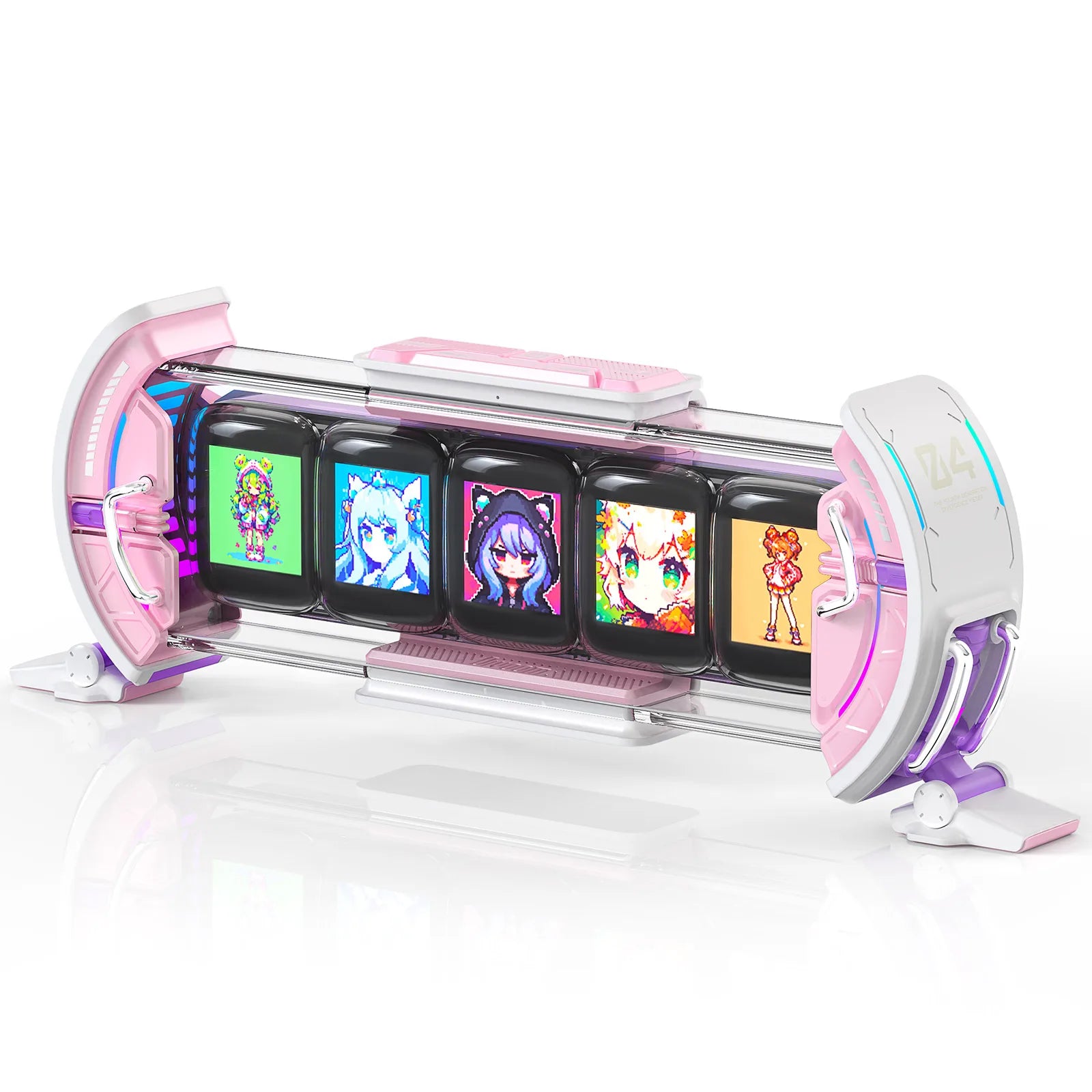 Orbit Panel Smart Customizable Times Gate Cyberpunk Pink RGB Desk Display