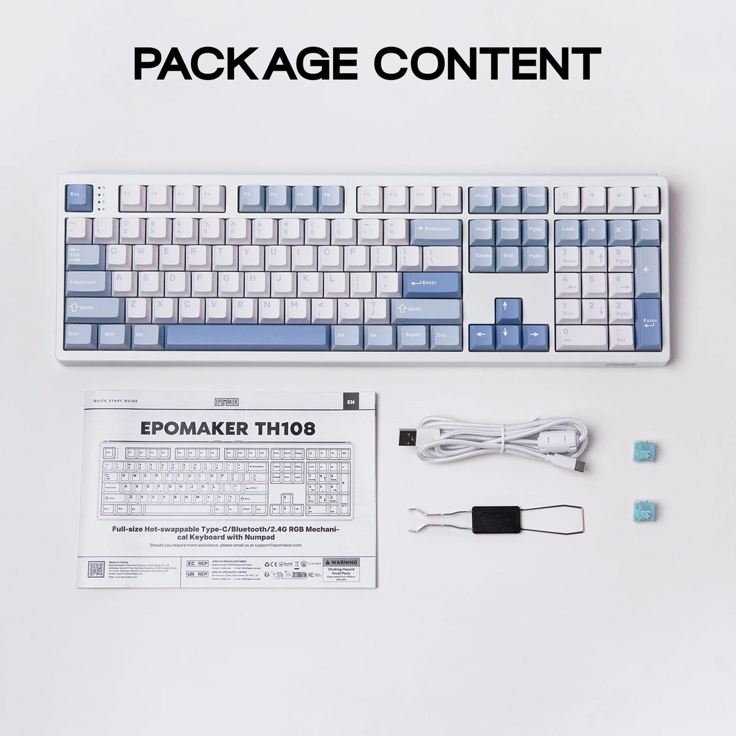 EPOMAKER TH108 Full Layout Gasket Mounted Wireless Keyboard