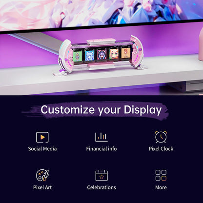 Orbit Panel Smart Customizable Times Gate Cyberpunk Pink RGB Desk Display