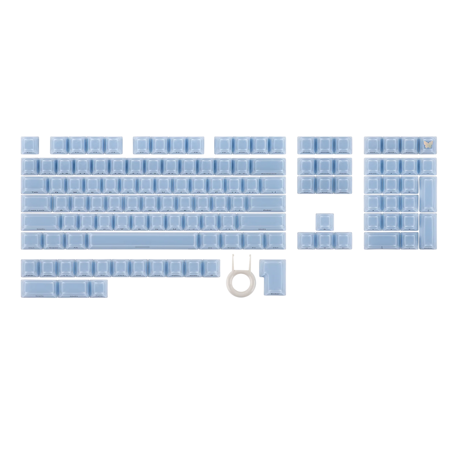 EPOMAKER Lusterfly Jelly Keycaps 123 Keys MDA Profile MX-Compatible