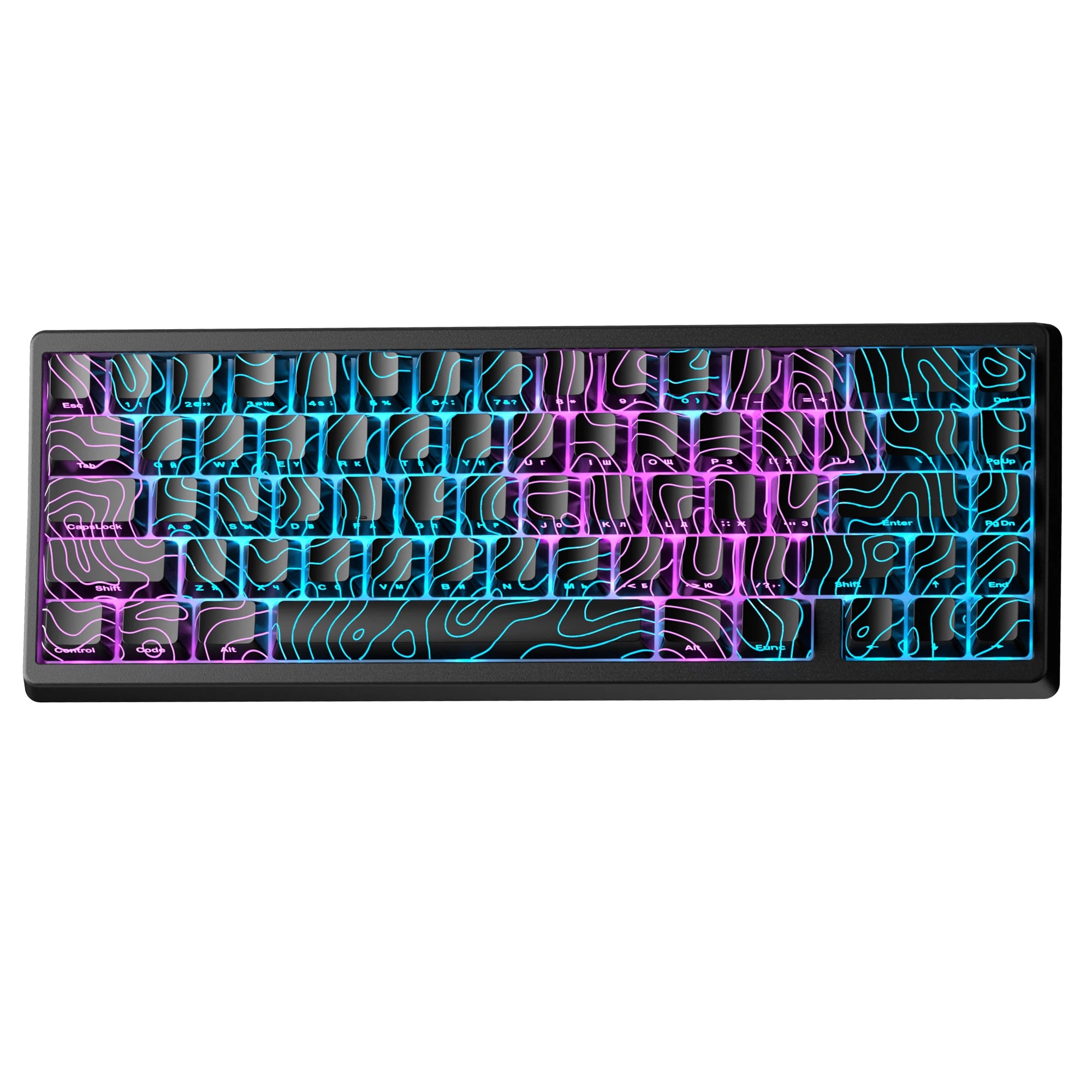 XVX M67 JadeStone 65% Hot Swappable Gasket Mount, Tri-Mode Custom RGB Keyboard with IMD-Tech Keycaps