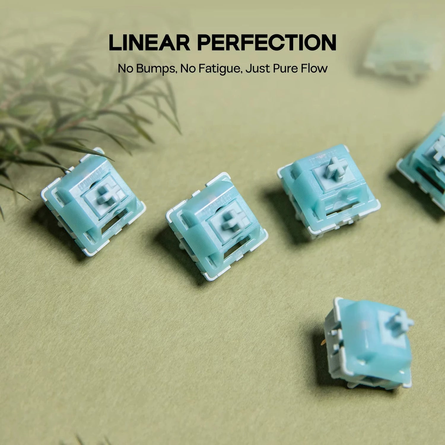 100 Piece EPOMAKER Creamy Jade Linear Switch Set 5-Pin Pre-Lubed Switches - Compatible with MX Structure Keycaps