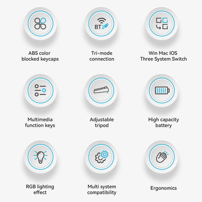 AJAZZ AF98 Wireless Tri-Mode Membrane Keyboard