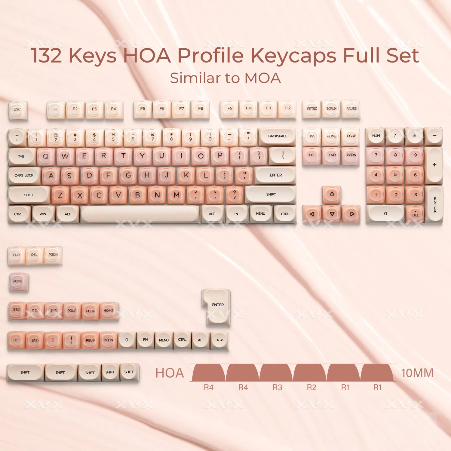 XVX Berry Kiss Foundation Key caps HOA Profile 132 Keys