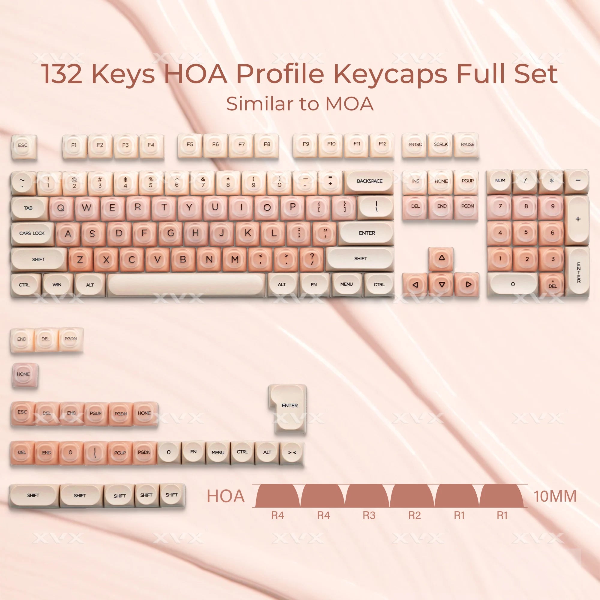 XVX Berry Kiss Foundation Key caps HOA Profile 132 Keys