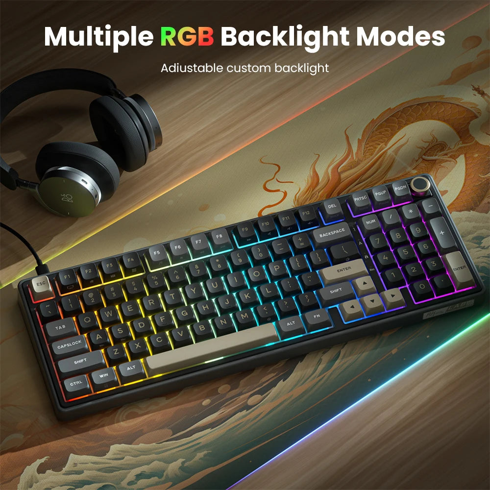RK ROYAL KLUDGE R98Pro Gasket Mounted, Wired Mechanica, Hot -Swappable Keyboard