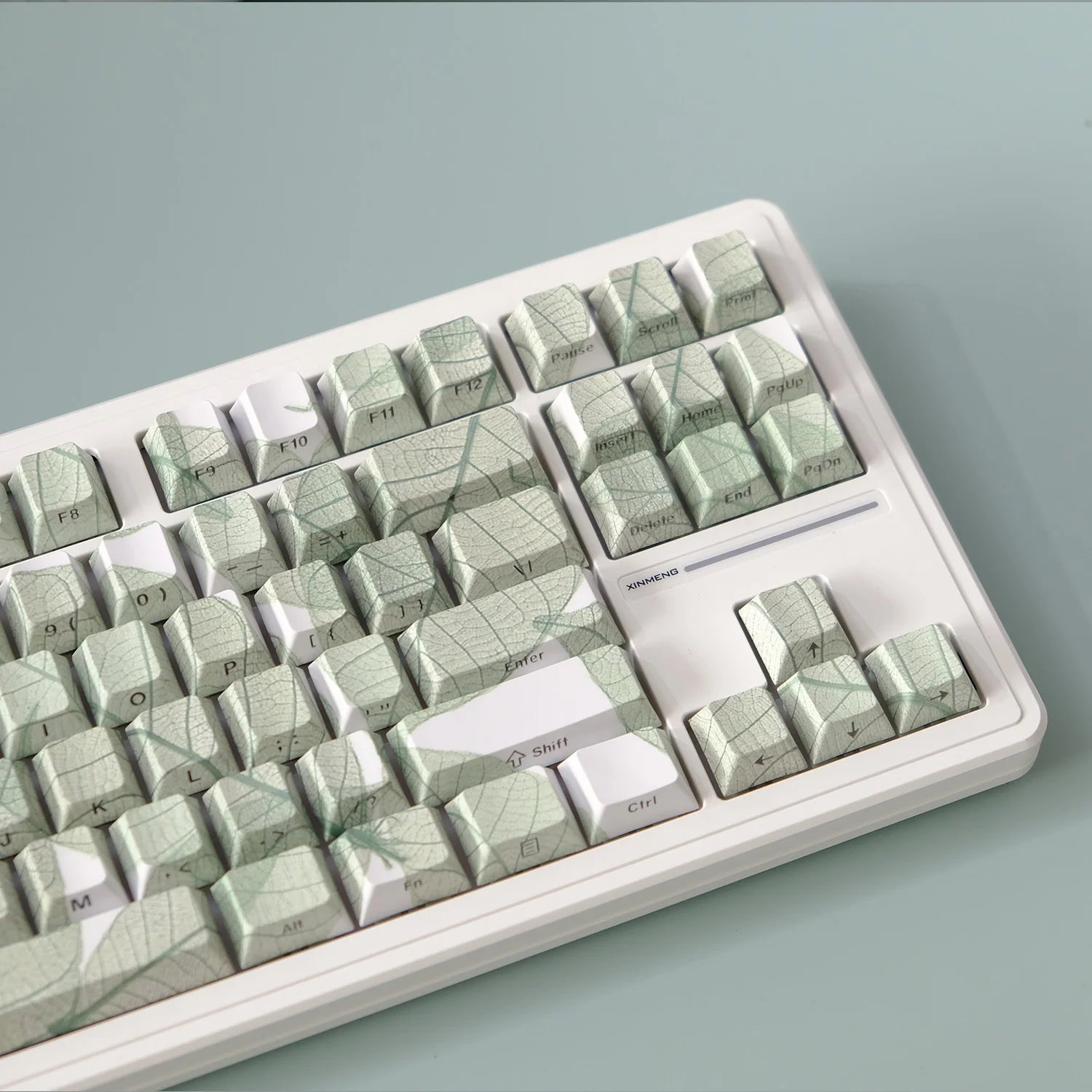 135 Key Leaf Theme PBT Double Shot Keycaps Side Print Shine Through Cherry Profile
