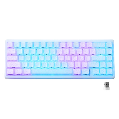 XVX M67 JadeStone 65% Hot Swappable Gasket Mount, Tri-Mode Custom RGB Keyboard with IMD-Tech Keycaps