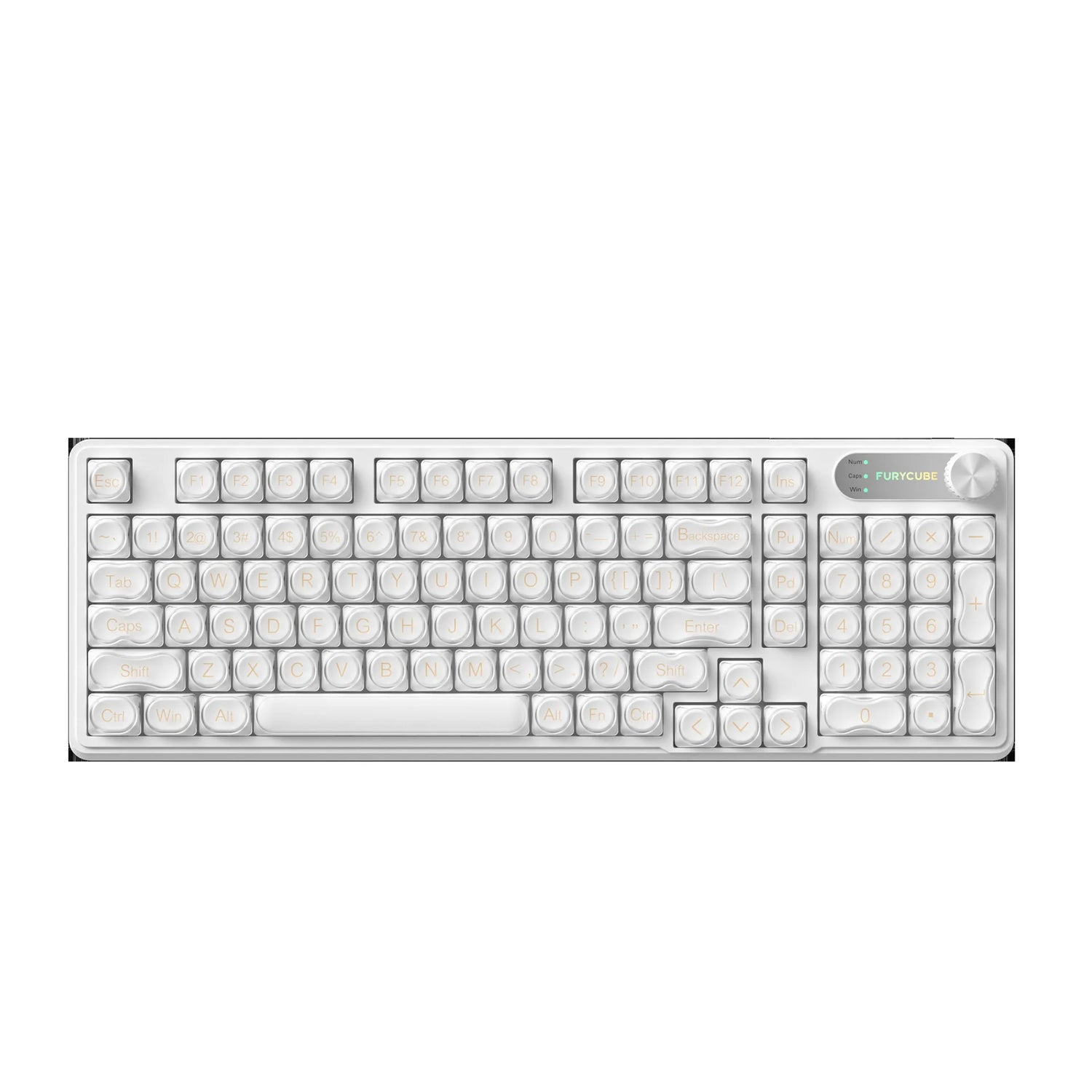 FURYCUBE IP98 Pro Tri-Model and Wired Membrane Keyboard with RGB &amp;I Intelligent Knob