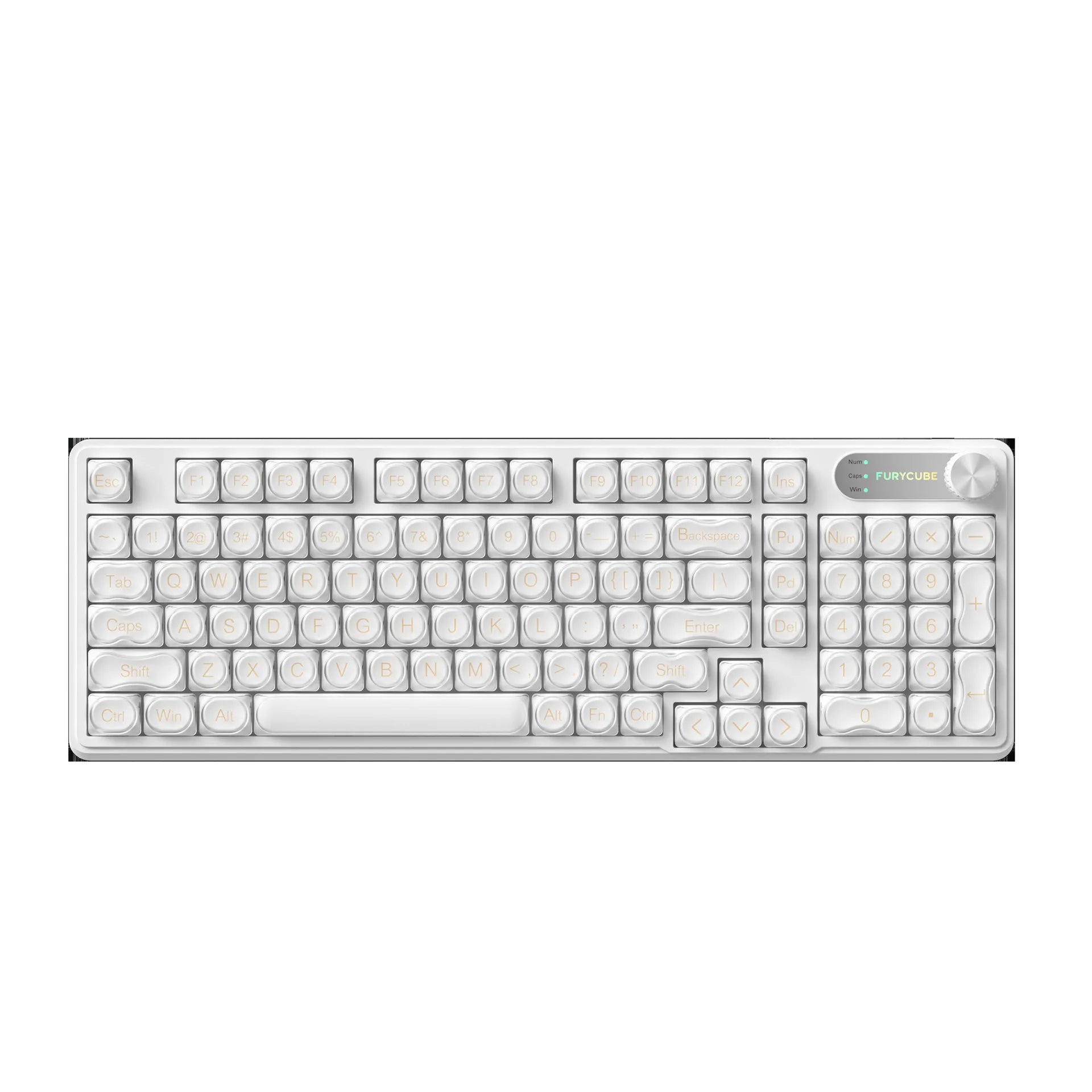 FURYCUBE IP98 Pro Tri-Model and Wired Membrane Keyboard with RGB &amp;I Intelligent Knob