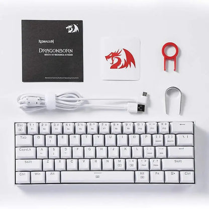 Redragon K630 Dragonborn Hot Swappable 60% Wired  RGB LED Keyboard