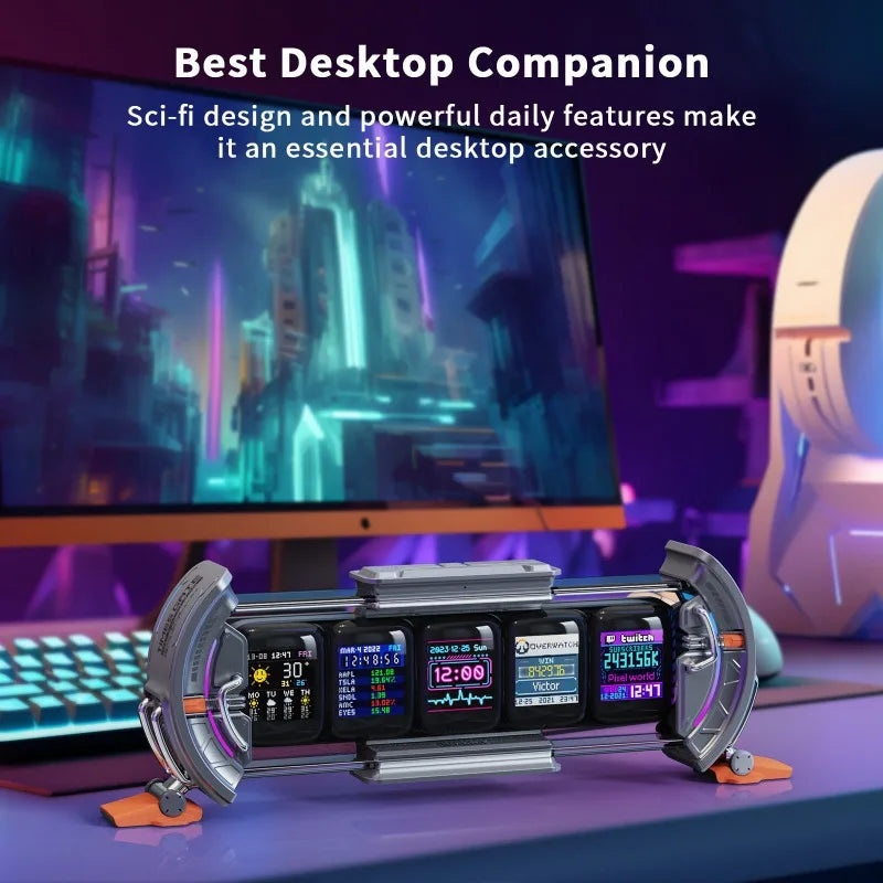 Orbit Panel Smart Customizable Times Gate Cyberpunk RGB Desk Display