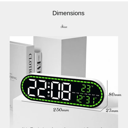 Modern LED Digital Wall Clock (Large Display w/ Date &amp; Temperature)