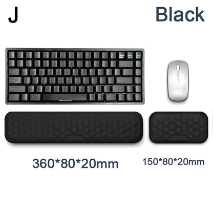 Ergonomic Keyboard &amp; Mouse Memory Foam Wrist Rest