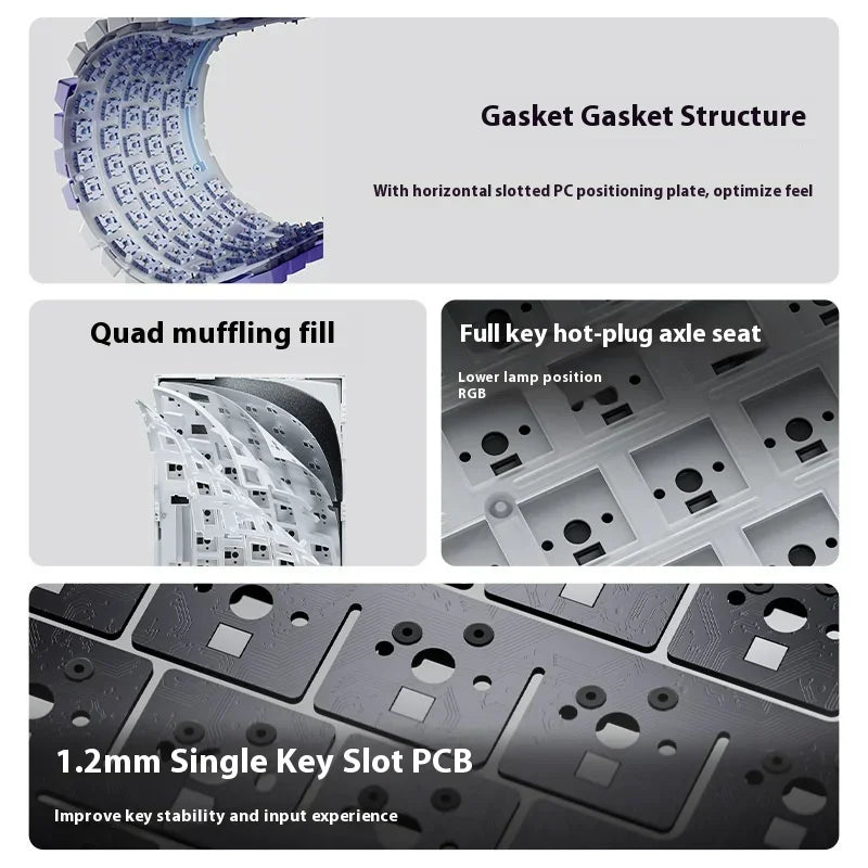 Ajazz Ak820 Wired Soft Gasket Mount HotSwap 75% Keyboard