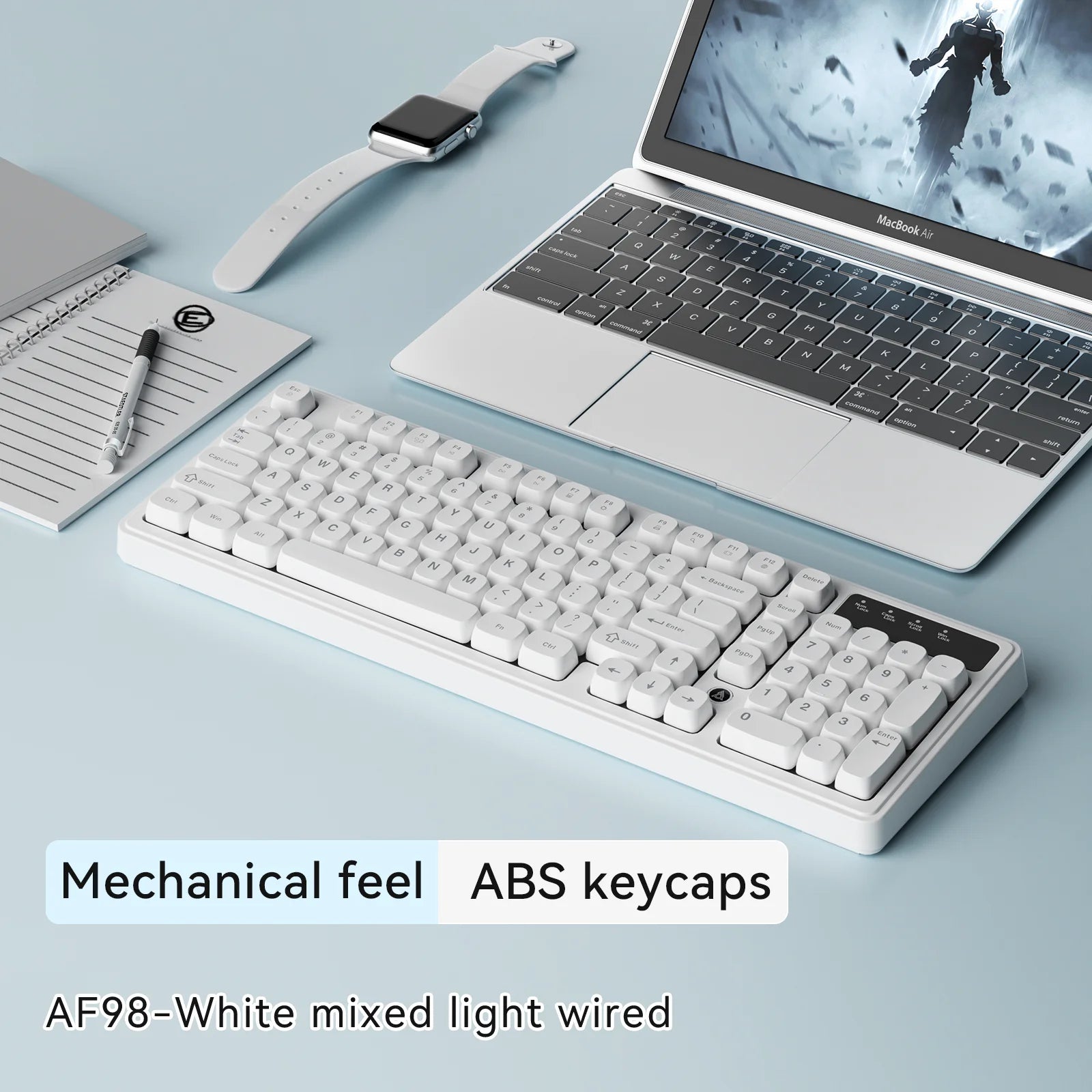 AJAZZ AF98 Wireless Tri-Mode Membrane Keyboard