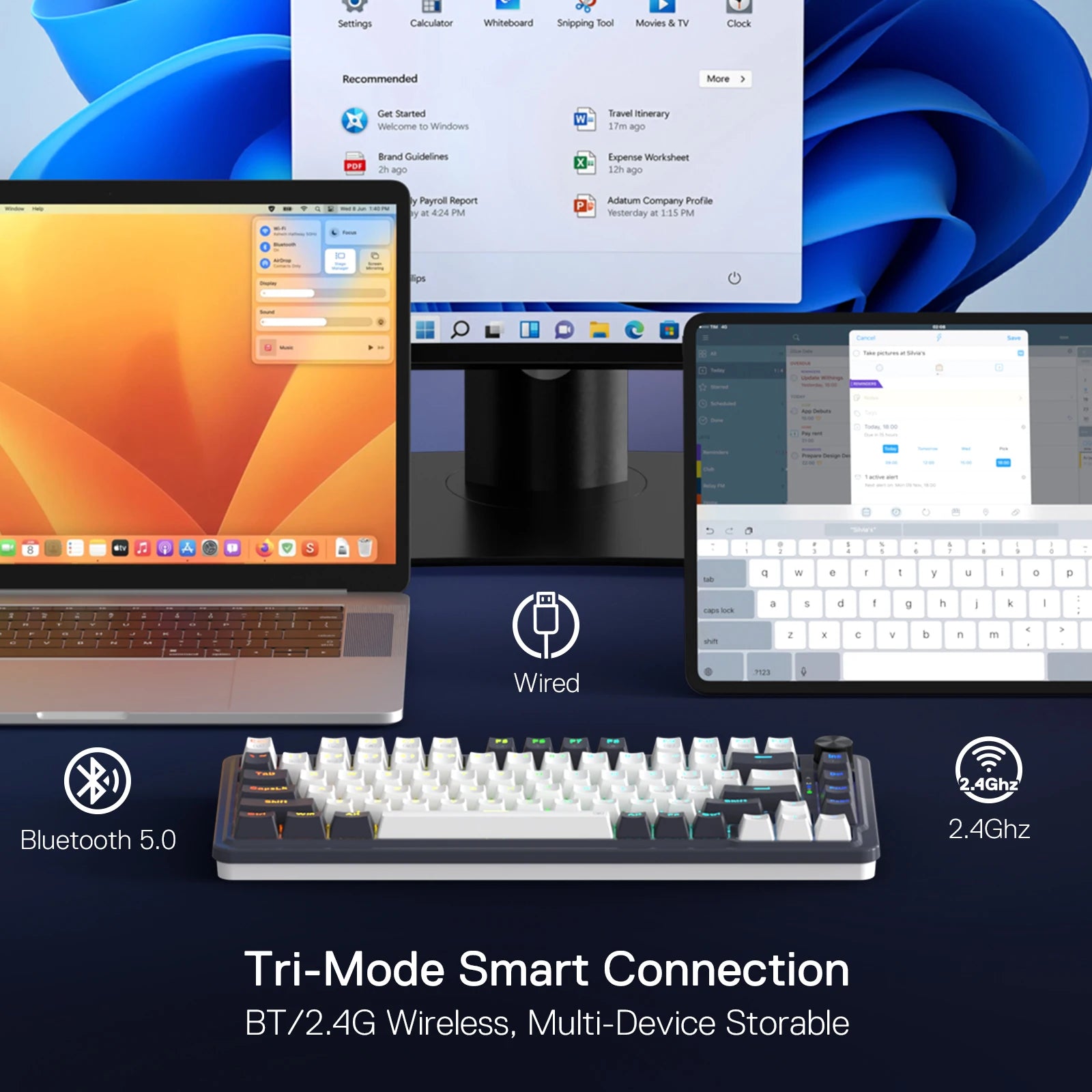 Redragon K673 PRO 75% Wireless Gasket Mounted Compact Keyboard