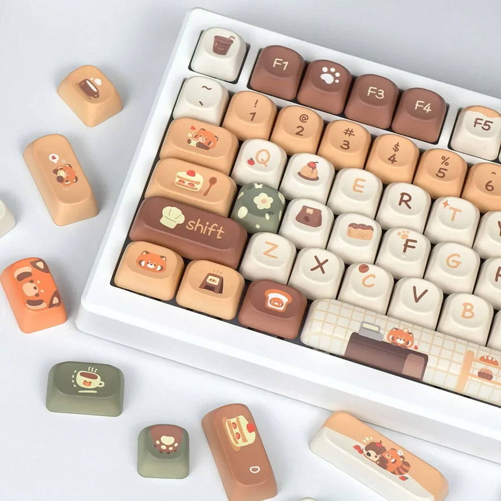 Honey Café Red Panda – MOA PBT Keycap Set