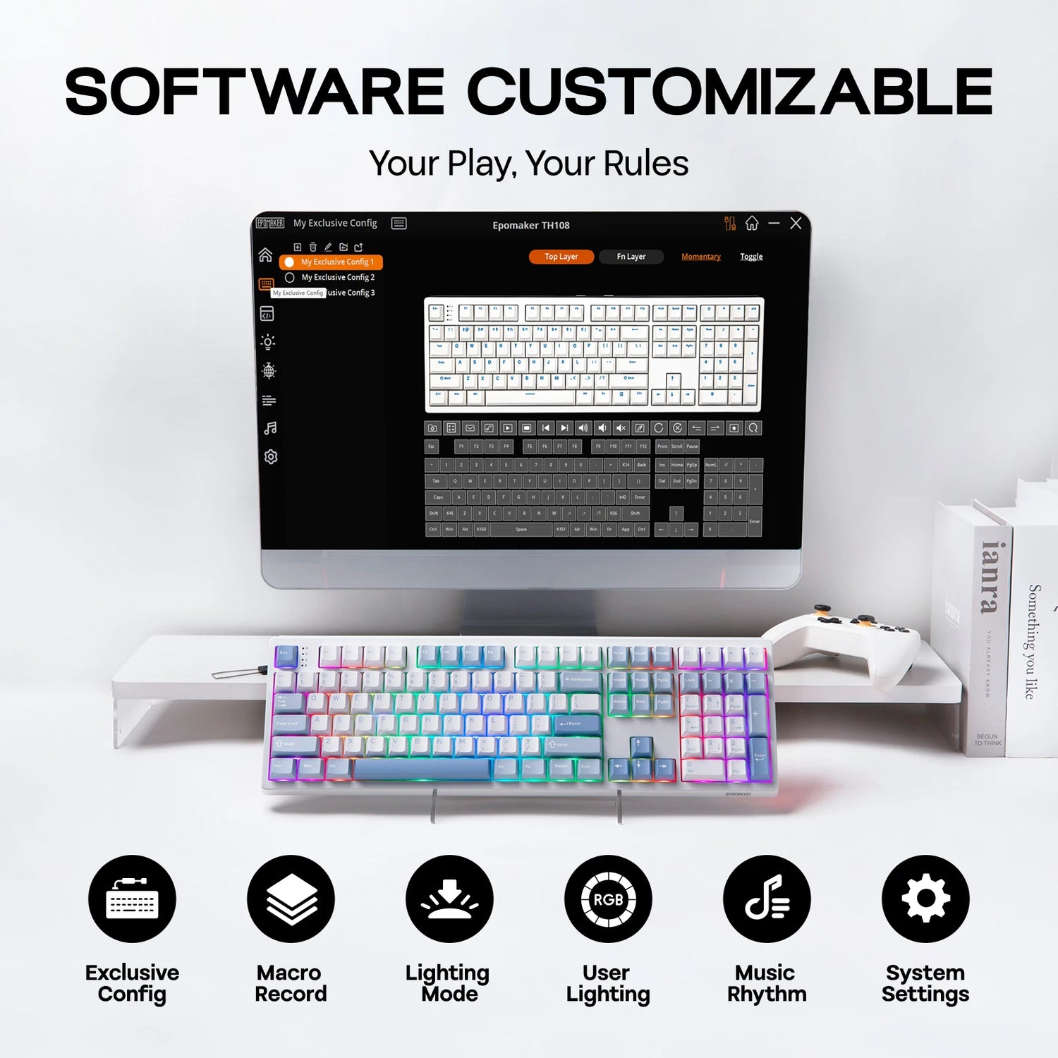 EPOMAKER TH108 Full Layout Gasket Mounted Wireless Keyboard
