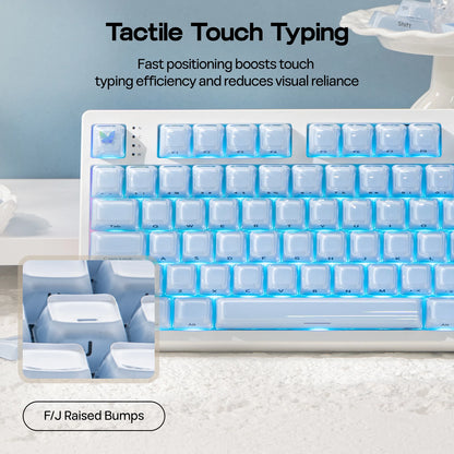 EPOMAKER Lusterfly Jelly Keycaps 123 Keys MDA Profile MX-Compatible