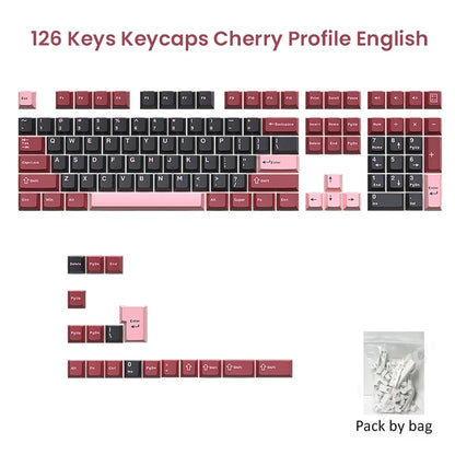 126 Key Double Shot PBT Cherry MX Switch Keycaps