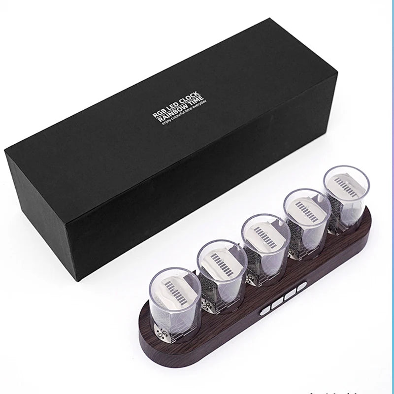 Digital Nixie Tube Clock with RGB LED Glow