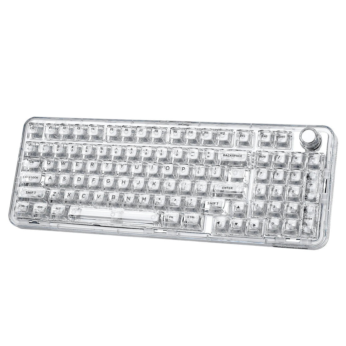 YUNZII X98 Transparent Wireless Gasket Mount Mechanical RGB Keyboard with Knob
