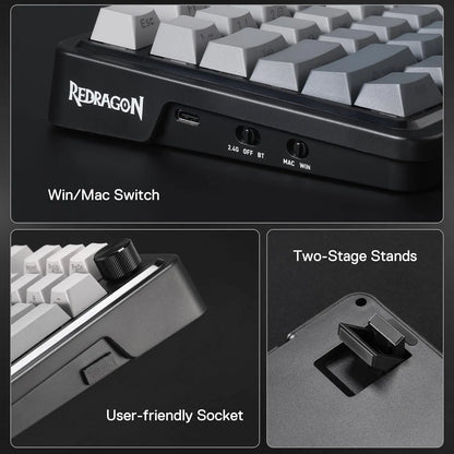 Redragon K686 PRO 96% Wireless Gasket Mounted Tri-Mode Keyboard