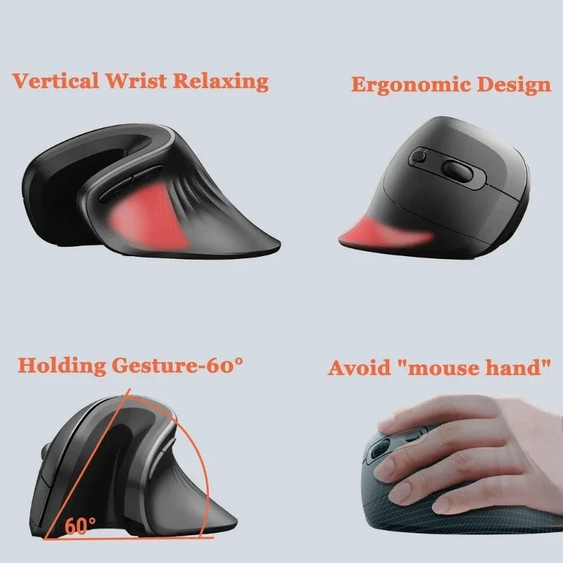Ergonomic Vertical Mouse ( Wired, Battery, &amp; Wireless Options)