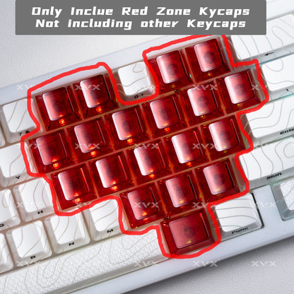 XVX Transparent Heart Keycap Set for MX Switch