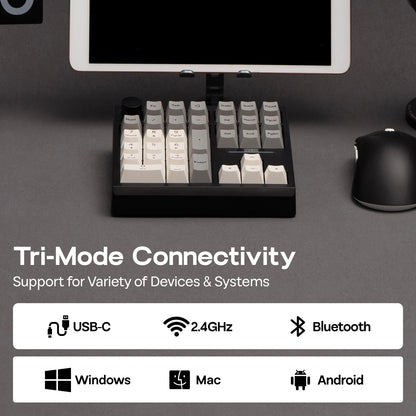 EPOMAKER TH33 QMK/VIA 30% Layout Hot-Swap Wired/Bluetooth/2.4G Wireless Mechanical Numpad