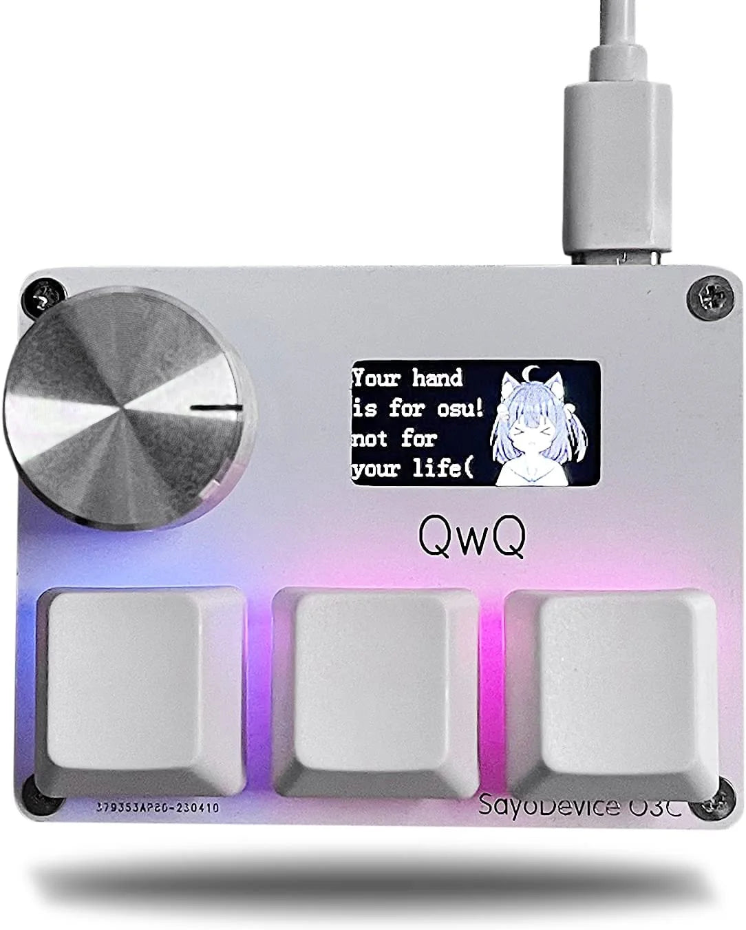 O3C SayoDevice Rapid Trigger Hall Magnetic  Switches with Knob &amp; Screen