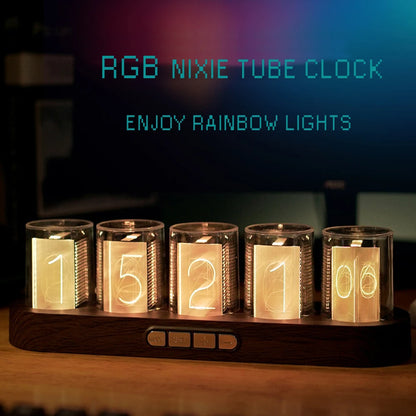 Digital Nixie Tube Clock with RGB LED Glow