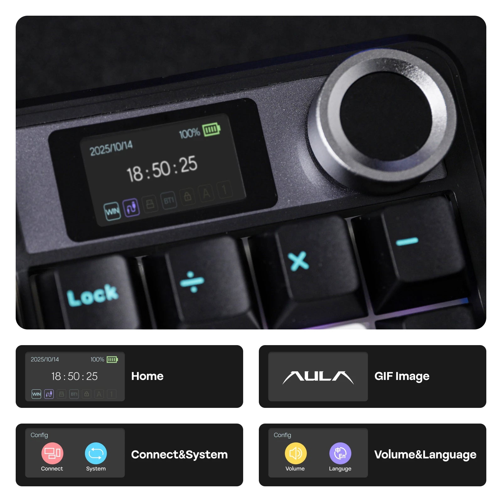 EPOMAKER AULA F108 PRO Full Size 100% Layout Gasket Mounted Wireless Keyboard