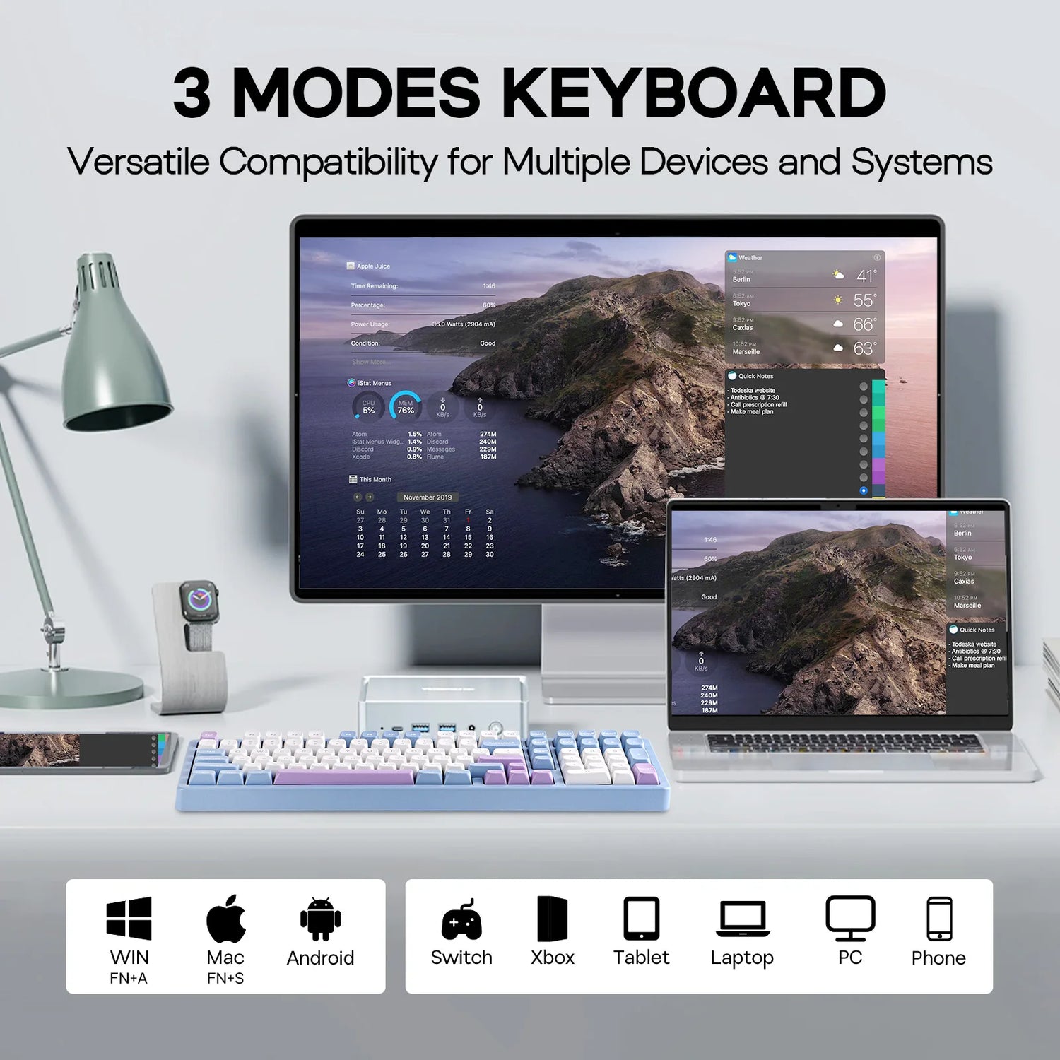 MechLands Blade101 Full Compact 96% Layout Gasket-Mount Wirless Aluminum Mechanical Keyboard