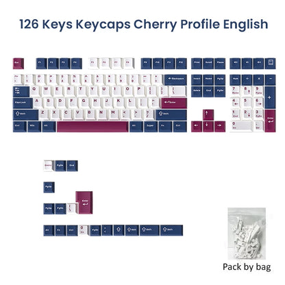 126 Key Double Shot PBT Cherry MX Switch Keycaps