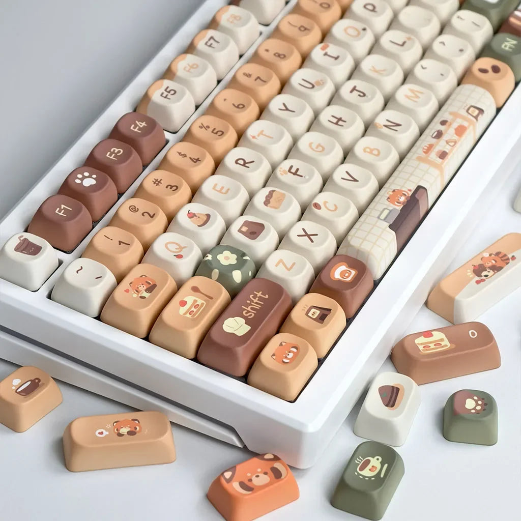 Honey Café Red Panda – MOA PBT Keycap Set