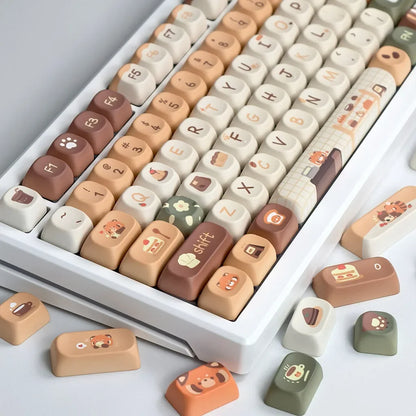 Honey Café Red Panda – MOA PBT Keycap Set