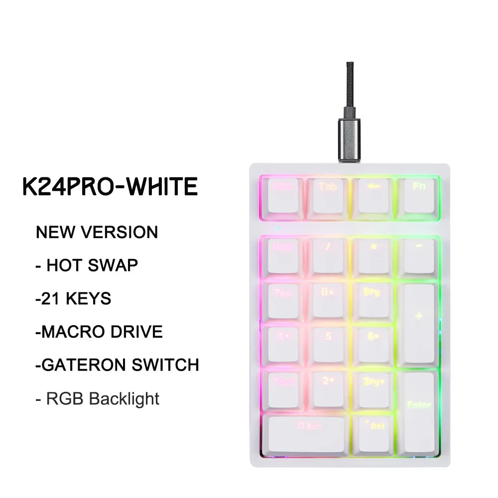 K24Pro Mechanical Gasket Mounted Hot-Swappable Wired  Numpad