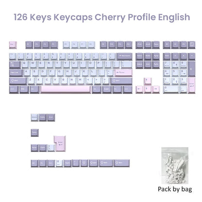 126 Key Double Shot PBT Cherry MX Switch Keycaps