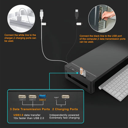 Duel Monitor Riser