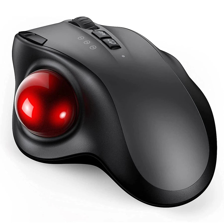 Ergonomic Trackball Wireless Mouse Rechargeable Bluetooth 2.4G USB Mouse with Adjustable DPI
