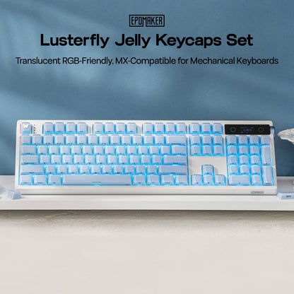 EPOMAKER Lusterfly Jelly Keycaps 123 Keys MDA Profile MX-Compatible